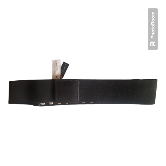 White House Black Market Women's Black Crystal Studded Waist Belt - Picture 2 of 2